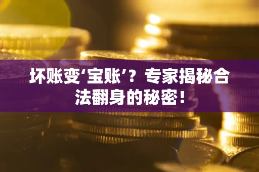济南坏账变‘宝账’？专家揭秘合法翻身的秘密！