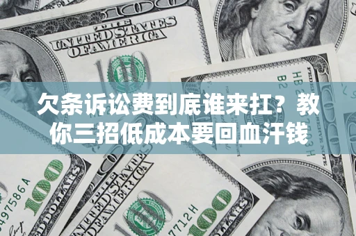 济南欠条诉讼费到底谁来扛？教你三招低成本要回血汗钱